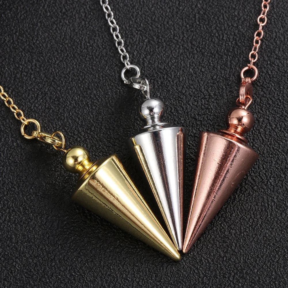 Metal Dowsing Pendulum for Divination Antique Copper Shuttle Spiritual Pendulo Radiestesia Healing Pendule Esoterics Jewelry