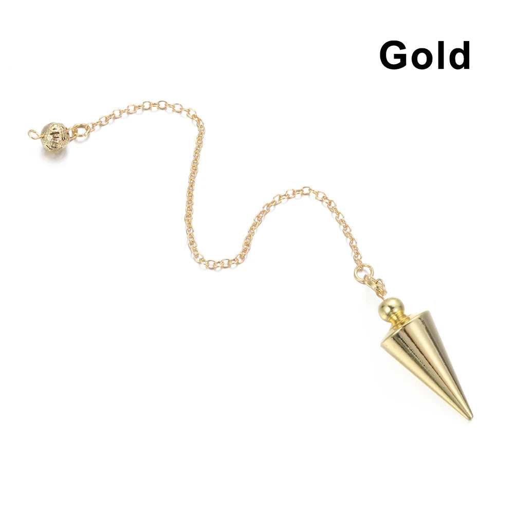 Metal Dowsing Pendulum for Divination Antique Copper Shuttle Spiritual Pendulo Radiestesia Healing Pendule Esoterics Jewelry