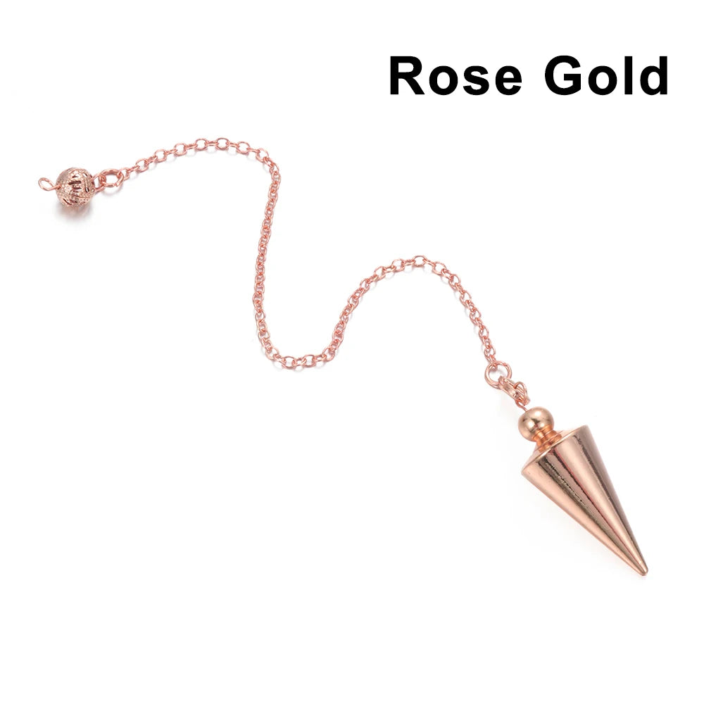 Metal Dowsing Pendulum for Divination Antique Copper Shuttle Spiritual Pendulo Radiestesia Healing Pendule Esoterics Jewelry