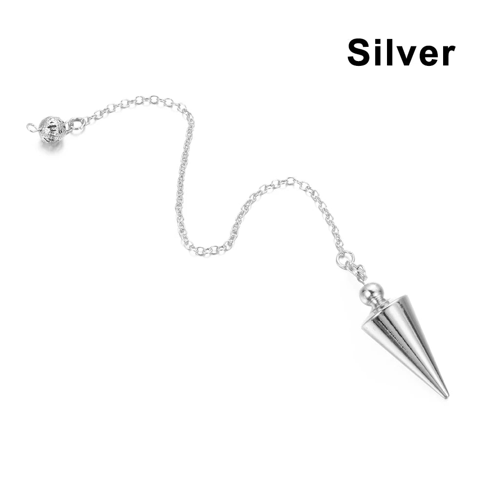 Metal Dowsing Pendulum for Divination Antique Copper Shuttle Spiritual Pendulo Radiestesia Healing Pendule Esoterics Jewelry