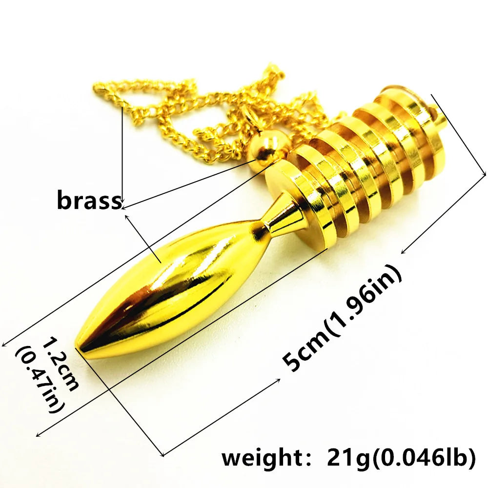 SL Pendulum for Divination Fortune Telling Dowsing Pendulum Pendant Pendulos Pendule Radiesthésie Divinatory Metal Charm Jewelry