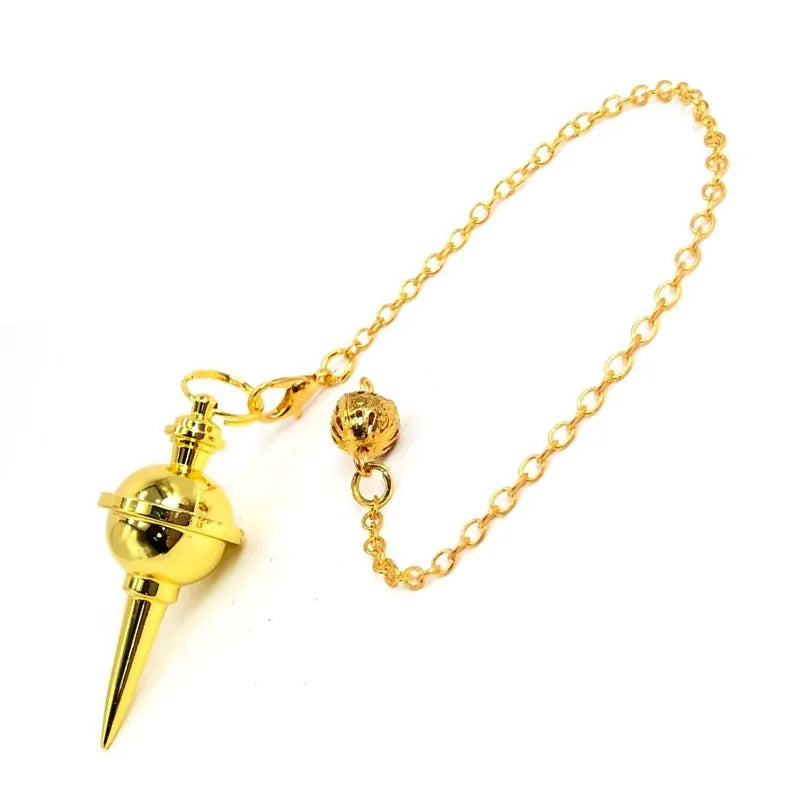 Metal Pendulum for Divination Dowsing Witch Pure Copper Cone Pendulums Beginners Healing Energy Balancing Spiritual Pendulo