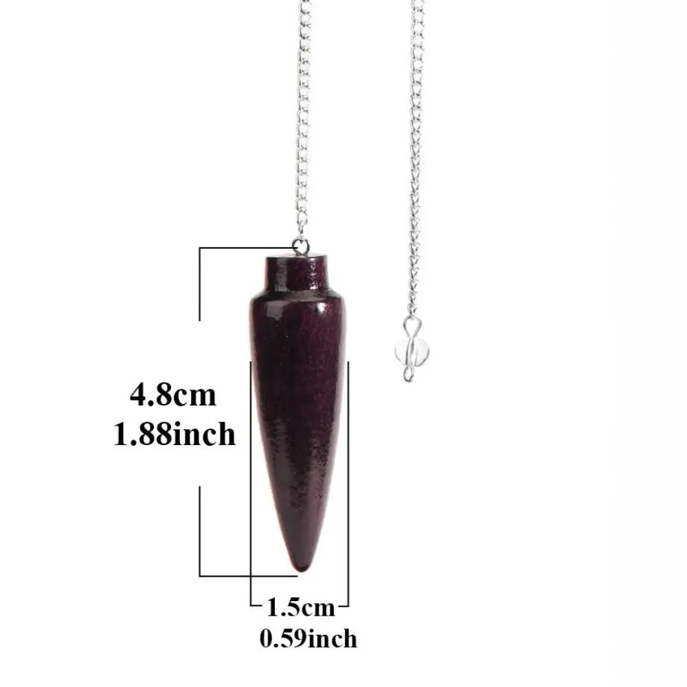 New Natural Wooden Pendulum for Divination Dowsing Egyptian Wood Pendulums Dowser with Chain Reiki Spiritual Pendulos