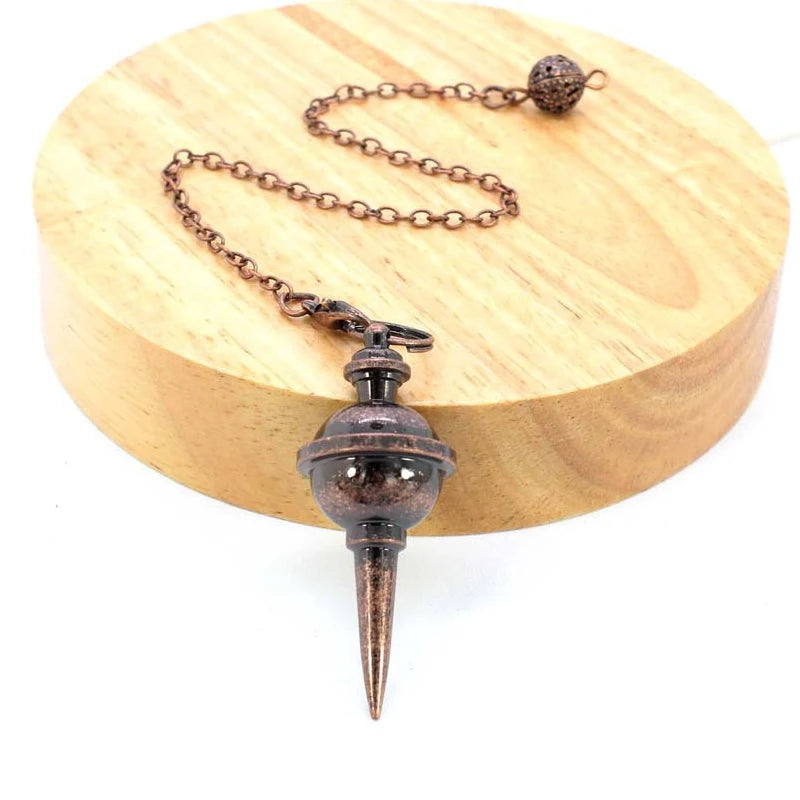 Metal Pendulum for Divination Dowsing Witch Pure Copper Cone Pendulums Beginners Healing Energy Balancing Spiritual Pendulo