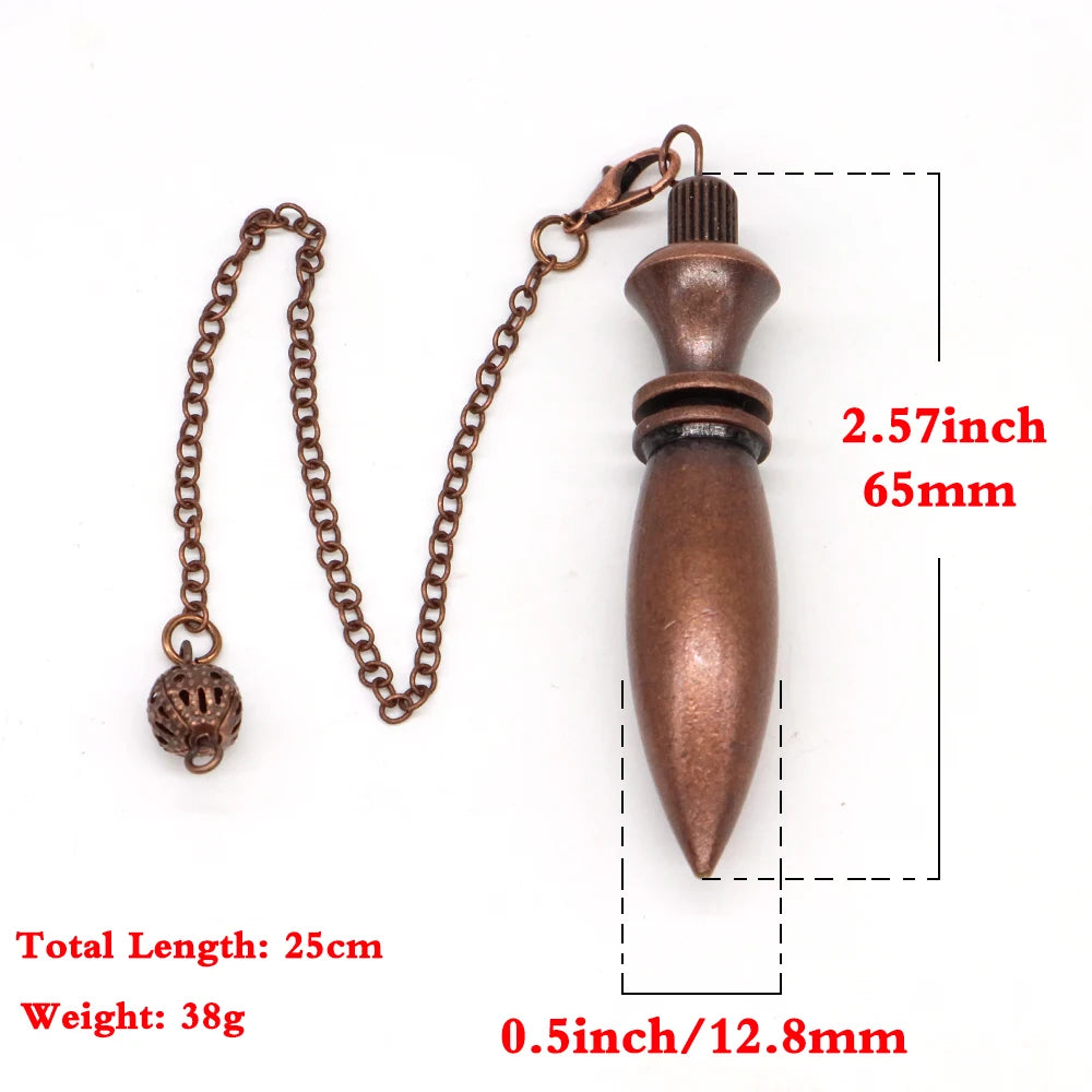 Dowsing Divination Meditation Pendulum Copper Metal Pendulums Brass Pendant Healing Heavy Dowser Reiki Spiritual Pendulos Tools