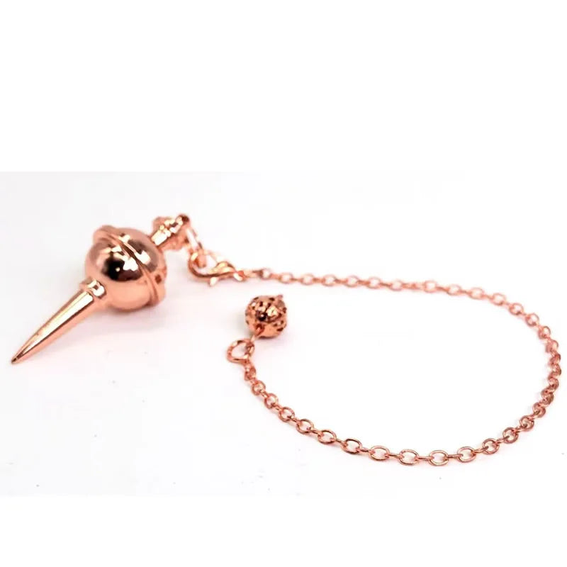 Metal Pendulum for Divination Dowsing Witch Pure Copper Cone Pendulums Beginners Healing Energy Balancing Spiritual Pendulo