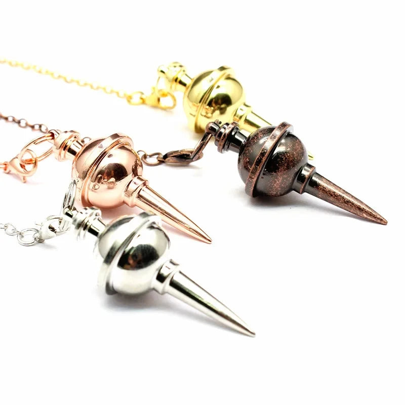 Metal Pendulum for Divination Dowsing Witch Pure Copper Cone Pendulums Beginners Healing Energy Balancing Spiritual Pendulo