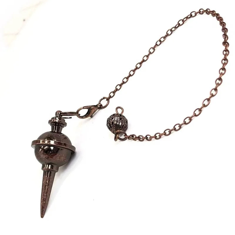 Metal Pendulum for Divination Dowsing Witch Pure Copper Cone Pendulums Beginners Healing Energy Balancing Spiritual Pendulo