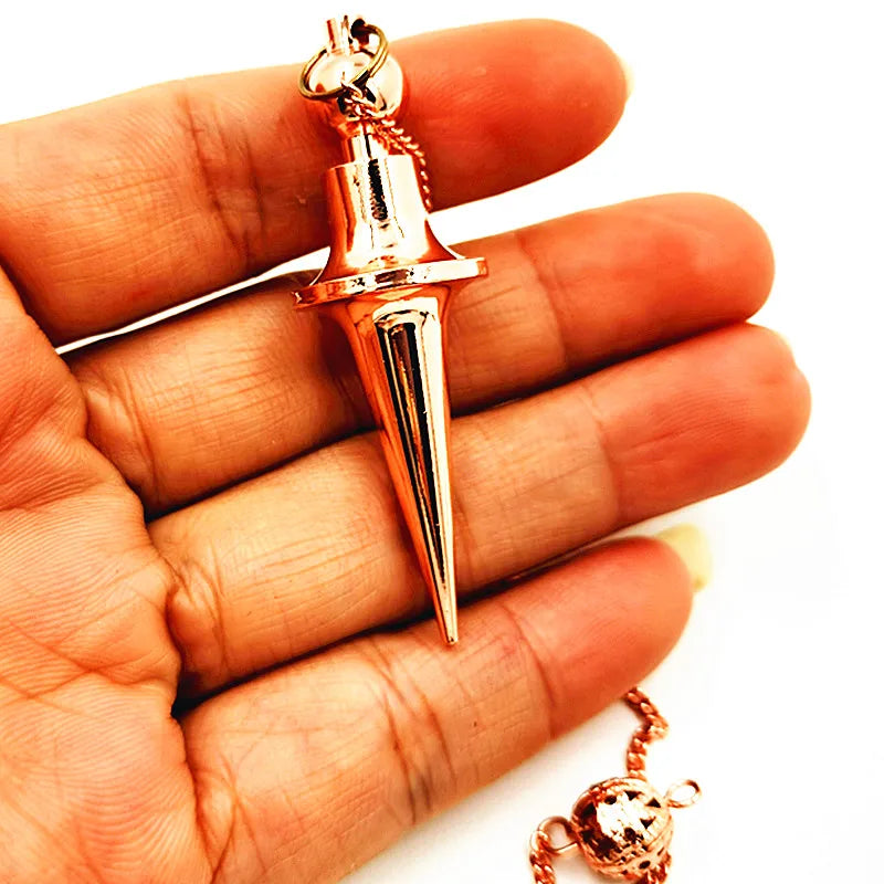 Copper Pendants Pendule Ddivination Energy Therap Pendulo Radiestesia Healing Pendulum for Dowsing