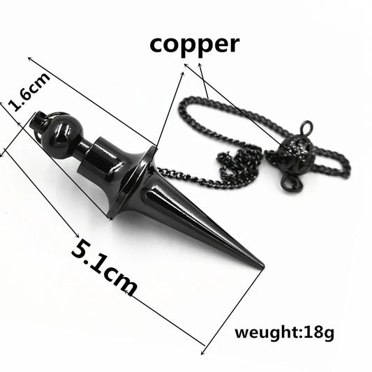 Copper Pendants Pendule Ddivination Energy Therap Pendulo Radiestesia Healing Pendulum for Dowsing