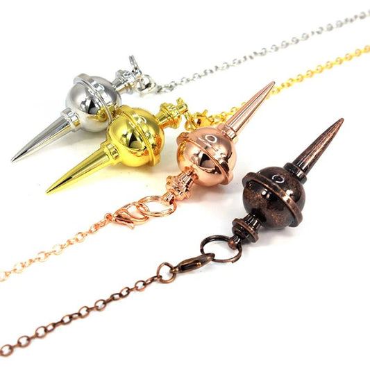 Metal Pendulum for Divination Dowsing Witch Pure Copper Cone Pendulums Beginners Healing Energy Balancing Spiritual Pendulo