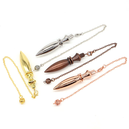 Dowsing Divination Meditation Pendulum Copper Metal Pendulums Brass Pendant Healing Heavy Dowser Reiki Spiritual Pendulos Tools